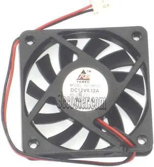 Fanec 60*10mm 6CM 6010M12S 12V 0.12A 2 Wire 2 Pins Cooling Fan CPU Case fan
