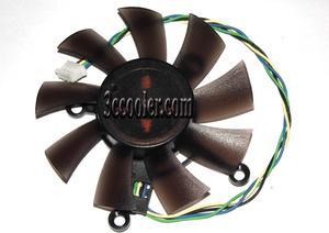 Frameless vga fan with 4 mounting-holes 43*43*43*43mm diameter 73mm gray& transparent 9 blades for HD7770 EAH5830 6850GTX550Ti GTS450 GTS460 graphics card