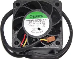 SUNON 40*28mm 4cm PMD1204PQBX-A B2220.F.GN 12V 8.0W 3 wires 3 pins case fan server switch cooler