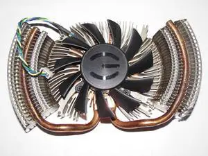 Copper heatsink fan 100W high power LED radiator with 2 heat-pipe for projector lamp radiator