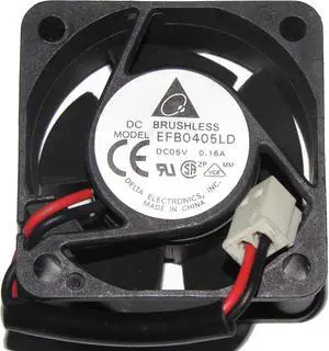 DC square Cooler of Delta 40*20mm EFB0405LD with 5V 0.16A 2-Wires