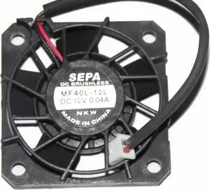 SEPA 40*10mm 4CM MF40L-12L 12V 0.04A 2 Wires Micro fan Switch router cooler
