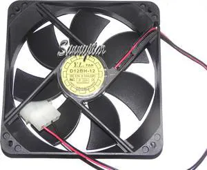 Yateloon 12CM 120*25mm D12BH-12 GP 12V 0.30A 2 Wires 2 Pins D-connector Case fan for cpu server case Yateloon 12CM 120*25mm D12BH-12 GP 12V 0.30A 2 Wires 2 Pins D-connector Case fan for cpu server case