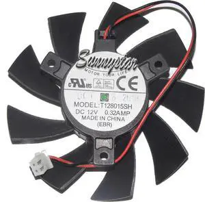 Cooling fan of EVERFLOW 8015 T128015SH with 12V 0.32A 2-Wires 2 Pins, vga fan