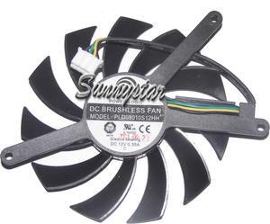 single Cooler of Power Logic PLD08010S12HH with 12V 0.35A 4-Wires