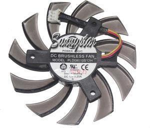 Power Logic PLD08010S12H 12V 0.25A 3 wires 3 pins vga fan graphics card cooler