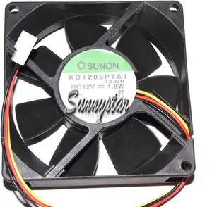 SUNON 80*25mm 8CM KD1208PTS1 13.GN 12V 1.8W 3 wires 3 pins case fan cpu cooler