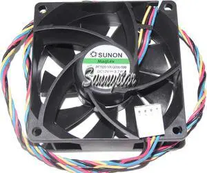 Square Cooler of SUNON 7025 PF70251VX-Q000-S99 with 12V 3.7W 4-Wires 4 Pins case fan cpu cooler