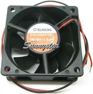 2 Pcs Square Cooler of SUNON 6015 KD1206PTB1 with 12V 2.0W 2-Wires 2 Pcs Square Cooler of SUNON 6015 KD1206PTB1 with 12V 2.0W 2-Wires