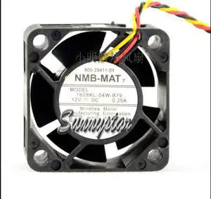 DC Square Cooler of NMB 4020 1608KL-04W-B79 with 12V 0.25A 3-Wires