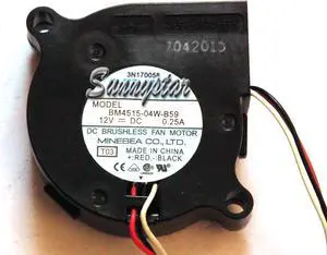 DC Blower of NMB 4515 BM4515-04W-B59 with 12V 0.25A 3-Wires 3 Pins projector printer cooler
