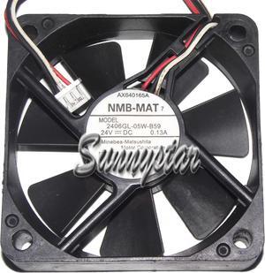 20 Pcs / Lot NMB 60*15mm 2406GL-05W-B59 with 24V 0.13A 3-Wires 3 Pins case fan cpu cooler