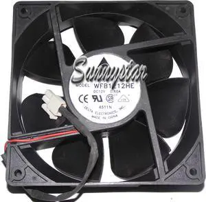 Delta 120*38mm WFB1212HE  12V 0.60A 2-Wires 2 Pins case power fan