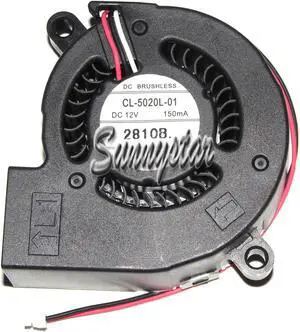 DC Brushless Blower of 5020  CL-5020L-01 with 12V 150MA 3-Wires 3 Pins  For Projector print