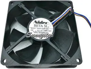 Nidec 9025 9cm D09A-12PM  Ball bearing silence Cooler with 12V 0.10A 3 Wires 3pins For case