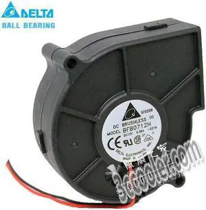 Delta 7CM 7530 BFB0712H DC12V 0.36A 2 Wires 2 Pins Blower Case Fan