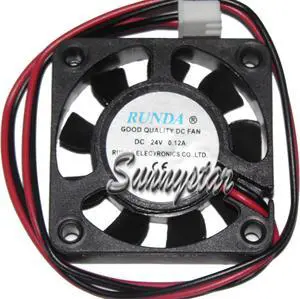 RUNDA 40*10mm 4CM 24V 0.12A 2Wire 2 Pins Cooling Fan for inverter converter switch etc.
