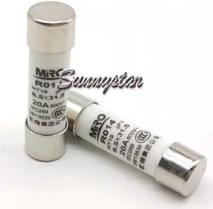 20 Pcs/Box MiRO RO14 10A gG (RT19-16 gF1) 500V 100KA Ø8*32mm Cylindric Ceramic tube Fuse