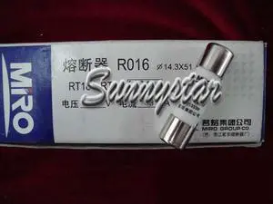 20 Pcs/Box MiRO RO16 32A gG (RT14-32 RT18-63 RT19-40 gF3) 500/690V 100/50kA Ø14*51mm Cylindric Ceramic tube Fuse