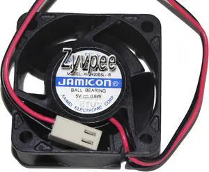 Jamicon 40*20mm KF0420B5L KF0420B5L--R 5V 0.6W 2Wire   4cm Case fan for switch  router etc.