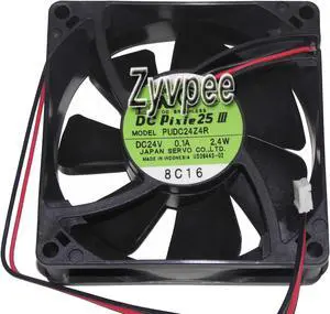 Servo 80*25mm PUDC24Z4R 24V 0.1A 2.4W LR108118 2 Wire Inverter Fan