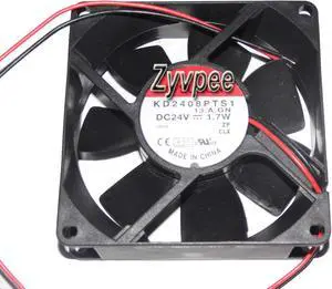 SUNON 80*25mm KD2408PTS1 13.A.GN 24V 1.7W 2 Wires inverter case fan