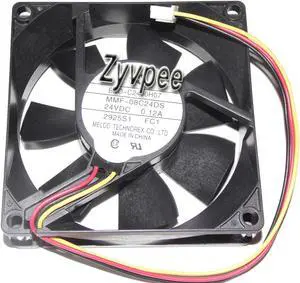 Original Melco 8CM 80*25mm MMF-08C24DS FC1 24V 0.12A BKO-C2460H07 3 Wires 3 Pins Inverter Fan for YASKAWA PLC ABB Original Melco 8CM 80*25mm MMF-08C24DS FC1 24V 0.12A BKO-C2460H07 3 Wires 3 Pins Inverter Fan for YASKAWA PLC ABB