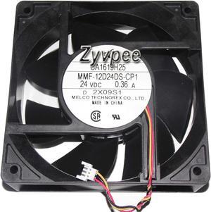 Original Melco 12CM 120*38mm MMF-12D24DS-CP1 CA1619H25 24V 0.36A 3 Wires 3 Pins inverter Fan for PLC ABB Yaskawa device