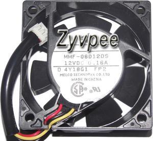 MITSUBISHI 60mm 60*25mm MMF-06D12DS FP2 12V 0.16A 3Wire  3 pins case fan,cooling fan for abb plc funuc server