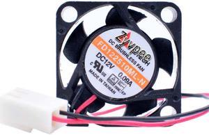Y.S.TECH 2510 FD122510ML-N 12V 0.09A 2 Wire 2 pins mini case fan,25mm micro cooler