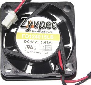 Y.S.TECH 40*15mm FD124015LB 12V 0.08A 2 Wire 2 pins case fan,4cm cooling fan
