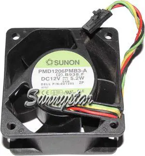 SUNON 6038 PMD1206PMB3-A (2).B938.F 12V 5.2W U1295 4Wire 6CM Case fan, Server cooler