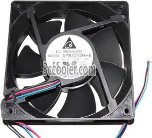 Delta 120*38mm AFB1212HHE R00 12V 0.7A 3 Wires 3 Pins 12cm case fan, power cooler