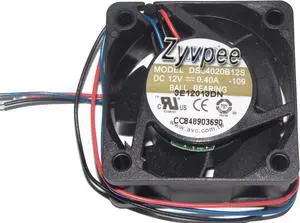 DC square Cooler of AVC 4020 DS04020B12S with 12V 0.4A 3-Wires case fan,4cm cpu fan