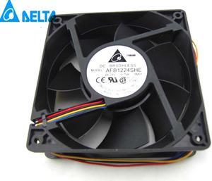 Delta 120x38mm AFB1224SHE 24V 0.75A 4 Wires 4 Pins PWM Axial Fan for Inverter