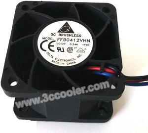 Delta 40*28mm FFB0412VHN -FOO 12V 0.24A 3 Wires  4CM case fan,dc server cooling fan