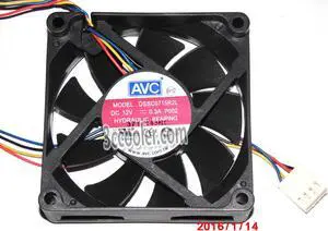 AVC 70x15MM DSSC0715R2L P002 12V 0.3A 4 Wires 4 Pins Case fan 7CM CPU COOLER