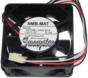 NMB 60*25MM 2410ML-04W-B19 E02 DC 12V 0.10A 3 Wires 3 Pins 6CM  Case Fan,CPU fan