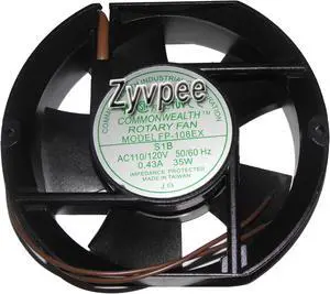 Original Zyvpee/COMMONWEALTH 172*51MM 17CM FP-108EX-S1-B 110-120V 50/60Hz 0.5A 38W ball bearing 2 wires AC Axial  fan, cabinet ups server cooler