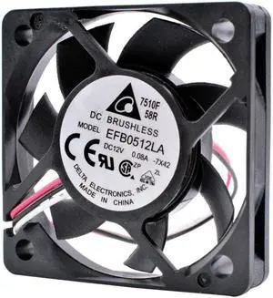 Delta 5010 EFB0512LA -7X42 12V 0.08A 3 Wires 3 Pins speed monitoring 5cm cpu fan Delta 5010 EFB0512LA -7X42 12V 0.08A 3 Wires 3 Pins speed monitoring 5cm cpu fan