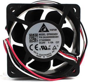 Delta 60*25MM QFR0624EH 3AUA0000083491 C7162596DD 24V 0.15A 3 Wires 3 Pins 6CM case fan cpu cooler