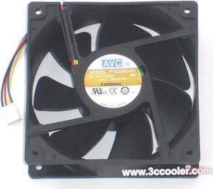 For inverter server power AVC 12038 P1238B24H 24V 0.5A 4 Wires 4 Pins DC axial fan 12CM case fan