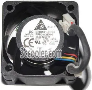 Delta 40x28mm PFB0412EHN SP12 3620425911 DC 12V 0.72A 4 Wires 4 Pin 4CM Case Fan CPU Cooler