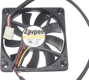 zyvpee Y.S.TECH FD127010MB-H 70*10MM DC 12V 0.2A  3 wires 3 pins 7cm case fan axial cpu cooler