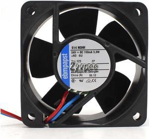 ebmpapst 614NGHH 60*25mm 24V 3.6W 2 wires 6cm case fan power case fan axial cooler