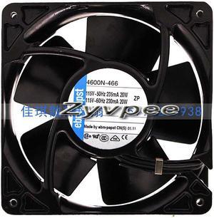 ebmpapst 4600N-466 120*38mm 115Vac 50/60Hz 1 phase 2 wires 12cm axial fan all-metal cooler