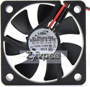 Original ADDA AD0512LS-G70 5010 5CM DC Cooling fan with 12V 0.10A 50*50*10mm sleeve bearing 2 wires For charger