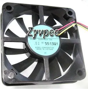 Original Nidec D06R-12SH 02B 60*60*15mm DC Cooling fan with 12V 0.10A 3 Wires For Projector
