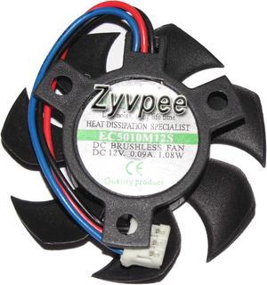 Zyvpee EVERCOOL EC5010M12S 12V 0.09A 3 Wires 3 Pins 7 Blade VGA Cooling fan,video fan