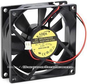 Adda 80*25MM AD0812HB-A70GL DC12V 0.25A 2 Wires 2 Pins 8CM Case Fan Cooling fan